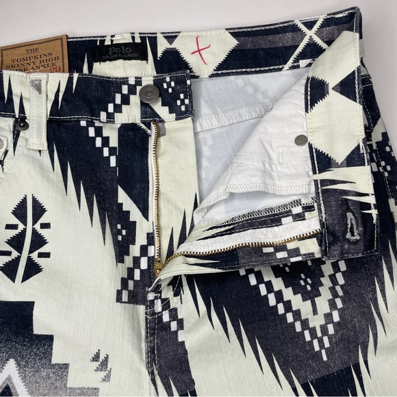 Polo Ralph Lauren Tompkins Skinny Aztec Navajo Print Jeans - Picture 5 of 12
